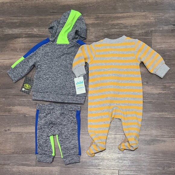 Boys Combo Cotton Blend Hoodie Sweatsuit/2-Way Zip PJ Set New - Picture 6 of 7